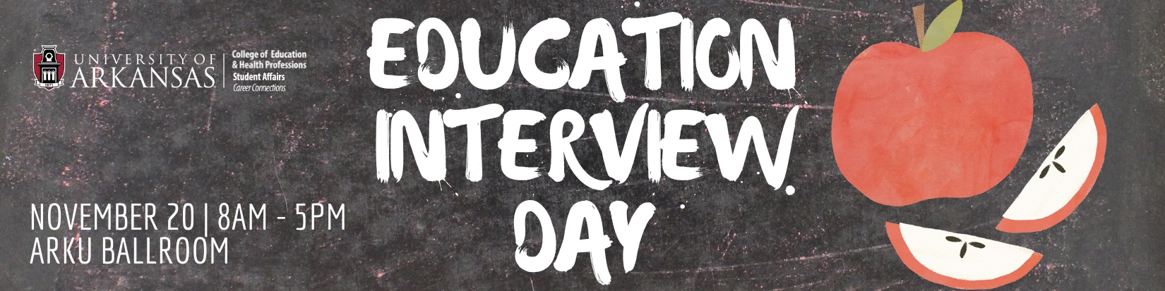 Education Interview Day, Wednesday, November 20, 2024, from 8am-5pm, ARKU Ballroom.